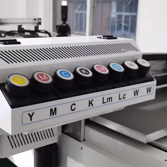 유리제 가죽 합판 PVC 아크릴을 위한 고능률 디지털 UV 평상형 트레일러 프린터